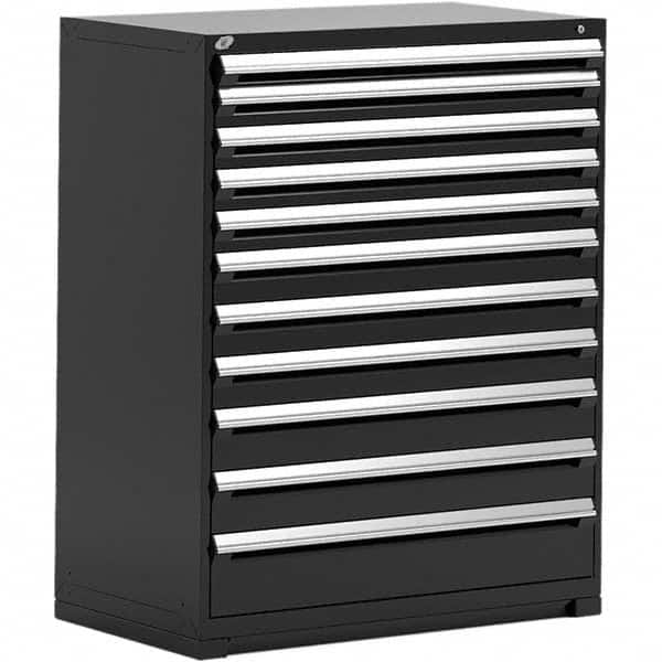 Rousseau Metal - 11 Drawer Black Steel Modular Storage Cabinet - Apex Tool & Supply