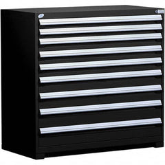 Rousseau Metal - 9 Drawer Black Steel Modular Storage Cabinet - Apex Tool & Supply