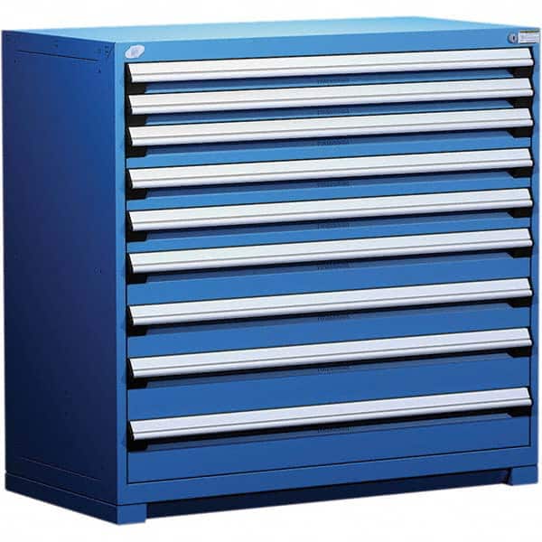 Rousseau Metal - 9 Drawer Avalanche Blue Steel Modular Storage Cabinet - Apex Tool & Supply