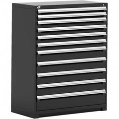 Rousseau Metal - 11 Drawer Black Steel Modular Storage Cabinet - Apex Tool & Supply