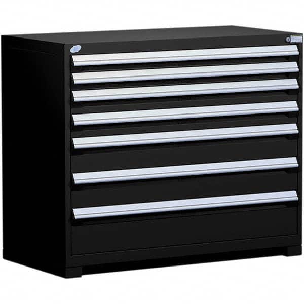 Rousseau Metal - 7 Drawer Black Steel Modular Storage Cabinet - Apex Tool & Supply