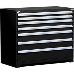 Rousseau Metal - 7 Drawer Black Steel Modular Storage Cabinet - Apex Tool & Supply