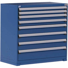 Rousseau Metal - 8 Drawer Avalanche Blue Steel Modular Storage Cabinet - Apex Tool & Supply