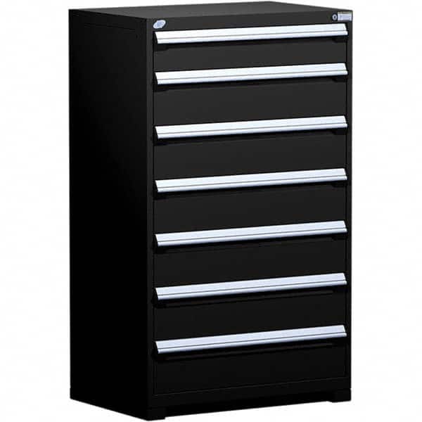 Rousseau Metal - 7 Drawer Black Steel Modular Storage Cabinet - Apex Tool & Supply