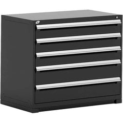 Rousseau Metal - 5 Drawer Black Steel Modular Storage Cabinet - Apex Tool & Supply