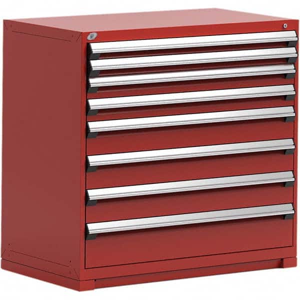 Rousseau Metal - 8 Drawer Flame Red Steel Modular Storage Cabinet - Apex Tool & Supply