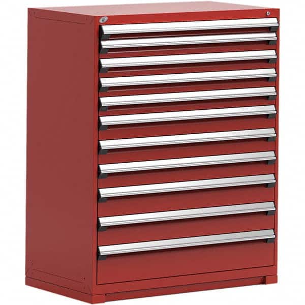 Rousseau Metal - 11 Drawer Flame Red Steel Modular Storage Cabinet - Apex Tool & Supply