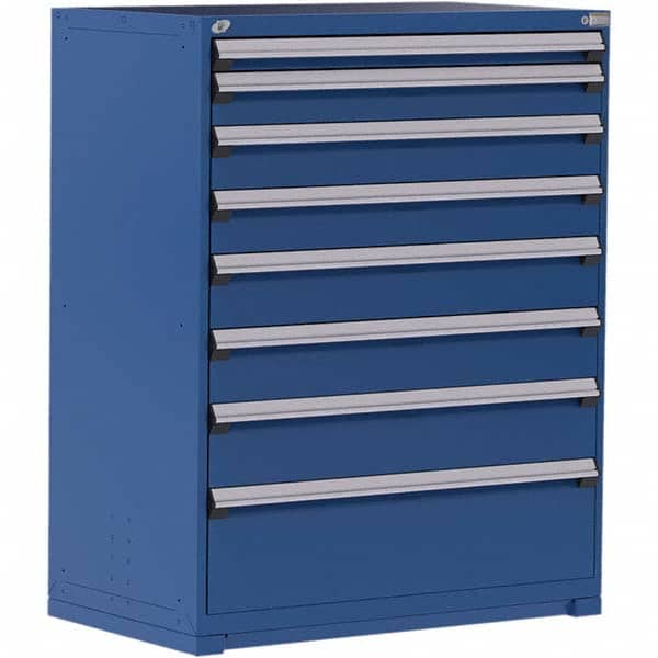 Rousseau Metal - 9 Drawer Avalanche Blue Steel Modular Storage Cabinet - Apex Tool & Supply