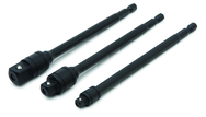 3 Piece - #15214 - 1/4; 3/8 & 1/2" Drive - 6" Locking Socket Adapter Set - Apex Tool & Supply