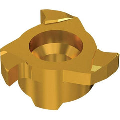 Seco - Carbide Groove Milling Tip Insert - TiN/TiAlN Finish, 3 Flutes, 9.7mm Cutting Diam, 1.5mm Depth of Cut - Apex Tool & Supply