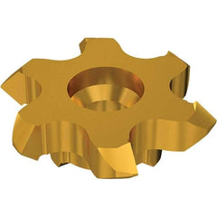 Seco - Carbide Groove Milling Tip Insert - TiN/TiAlN Finish, 6 Flutes, 21.7mm Cutting Diam, 1.9mm Depth of Cut - Apex Tool & Supply