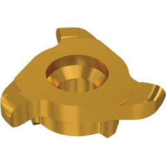 Seco - Carbide Groove Milling Tip Insert - TiN/TiAlN Finish, 3 Flutes, 21.7mm Cutting Diam, 4.5mm Depth of Cut - Apex Tool & Supply