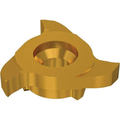 Seco - Carbide Groove Milling Tip Insert - TiN/TiAlN Finish, 3 Flutes, 21.7mm Cutting Diam, 4.5mm Depth of Cut - Apex Tool & Supply