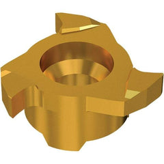 Seco - Carbide Groove Milling Tip Insert - TiN/TiAlN Finish, 3 Flutes, 9.7mm Cutting Diam, 1.5mm Depth of Cut - Apex Tool & Supply