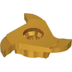 Seco - Carbide Groove Milling Tip Insert - TiN/TiAlN Finish, 3 Flutes, 6.5mm Depth of Cut - Apex Tool & Supply