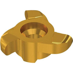 Seco - Carbide Groove Milling Tip Insert - TiN/TiAlN Finish, 3 Flutes, 2.5mm Depth of Cut - Apex Tool & Supply