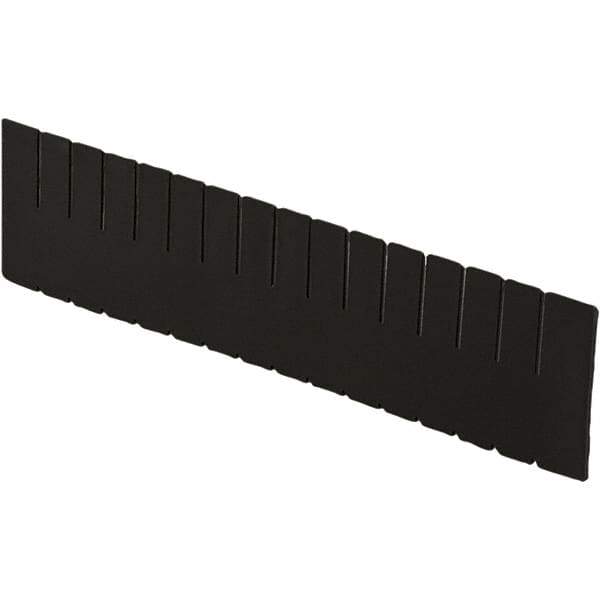 LEWISBins+ - 20-1/4" High, Black Bin Divider - Use with DC3080, Long Side Measures 7.4" Tall - Apex Tool & Supply