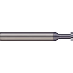 Micro 100 - 1/2" Cut Diam, 0.103" Cut Width, 1/2" Shank, Straight-Tooth Woodruff Keyseat Cutter - Exact Industrial Supply