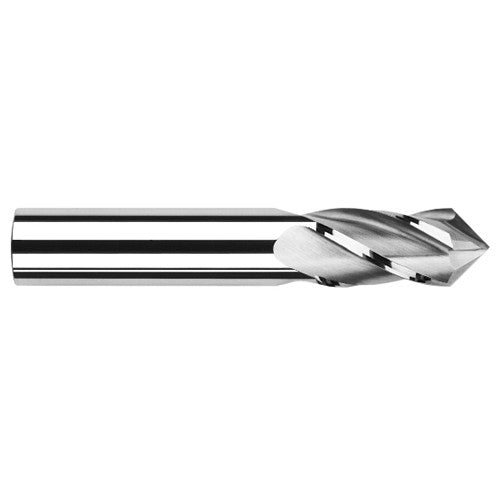 0.0781″ (5/64″) Cutter Diameter × 0.2500″ (1/4″) Length of Cut × 90° included Carbide Drill/End Mill, 4 Flutes - Exact Industrial Supply