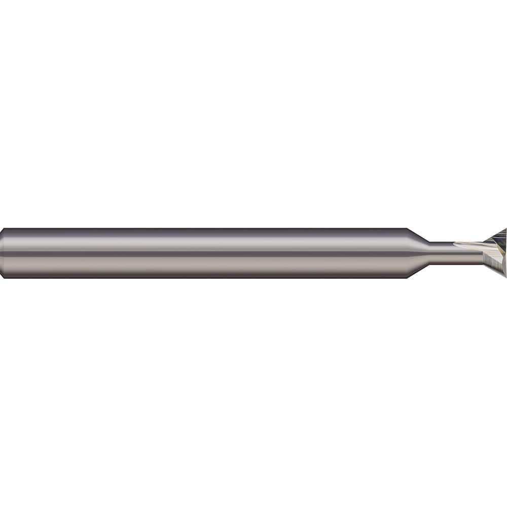 Micro 100 - 90° 1/4" Cut Diam, 0.064" Cut Width, Solid Carbide Dovetail Cutter - Exact Industrial Supply