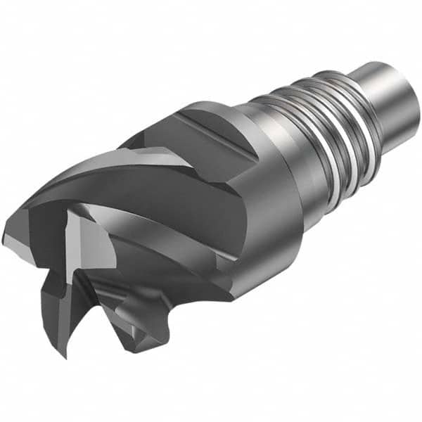 Sandvik Coromant - 1/2" Mill Diam, 0.2756" LOC, 0.2756" OAL, 3 Flute Square End Mill Head - Apex Tool & Supply