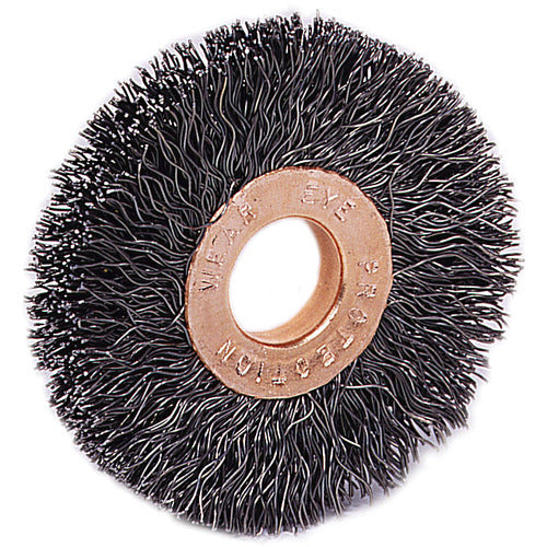 2-1/2″ Small Diameter Crimped Wire Wheel, .0118″ Steel Fill, 1/2″-3/8″ Arbor Hole - Apex Tool & Supply