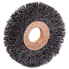 2-1/2″ Small Diameter Crimped Wire Wheel, .0118″ Steel Fill, 1/2″-3/8″ Arbor Hole - Apex Tool & Supply