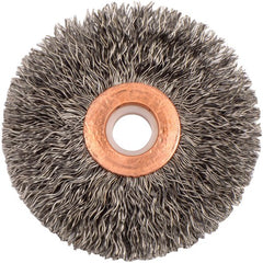 2-1/2″ Small Diameter Crimped Wire Wheel, .014″ Steel Fill, 1/2″-3/8″ Arbor Hole - Apex Tool & Supply
