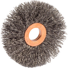 3″ Small Diameter Crimped Wire Wheel, .014″ Steel Fill, 5/8″ Arbor Hole - Apex Tool & Supply