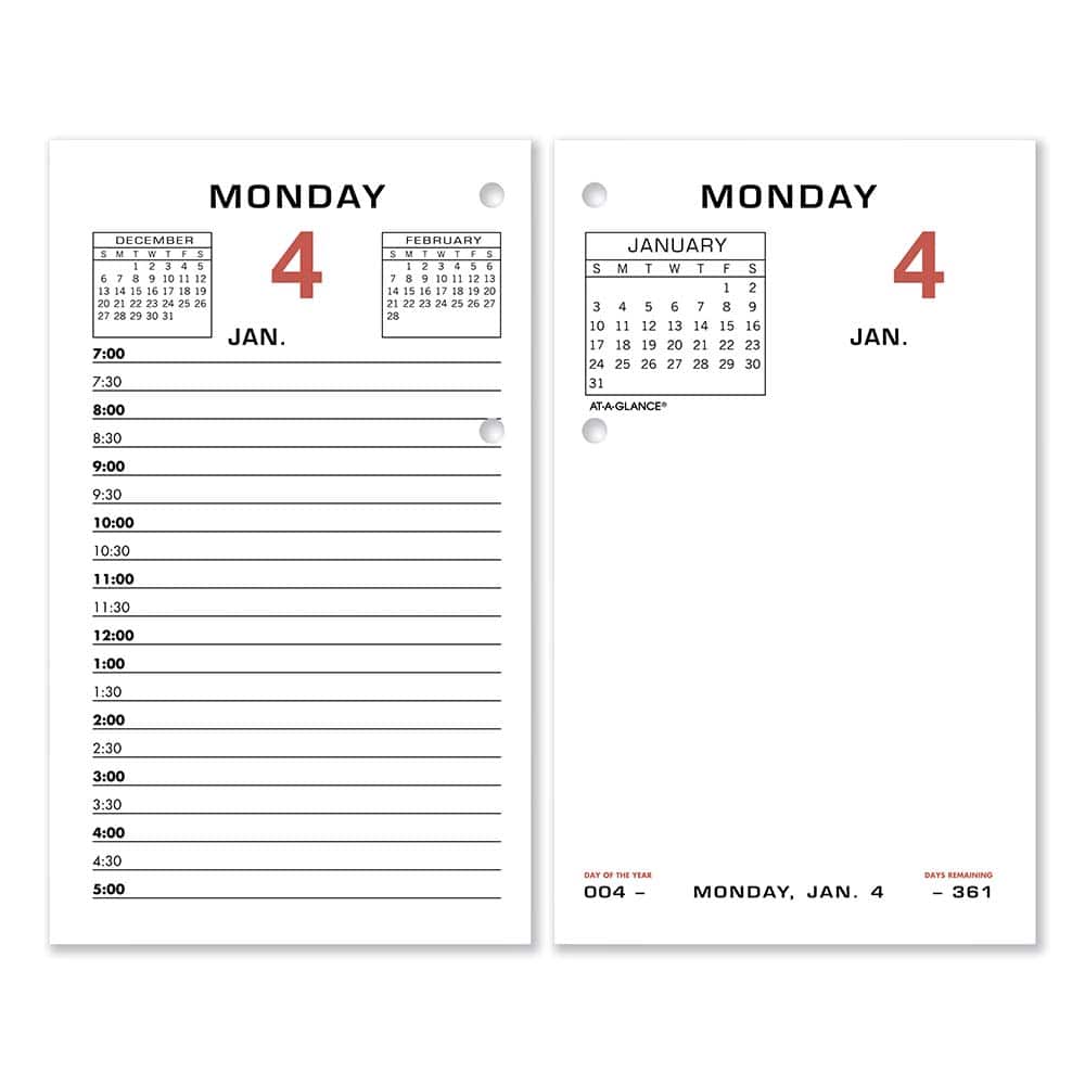 AT-A-GLANCE - Note Pads, Writing Pads & Notebooks Writing Pads & Notebook Type: Desk Calendar Refill Size: 3-1/2 x 6 - Apex Tool & Supply