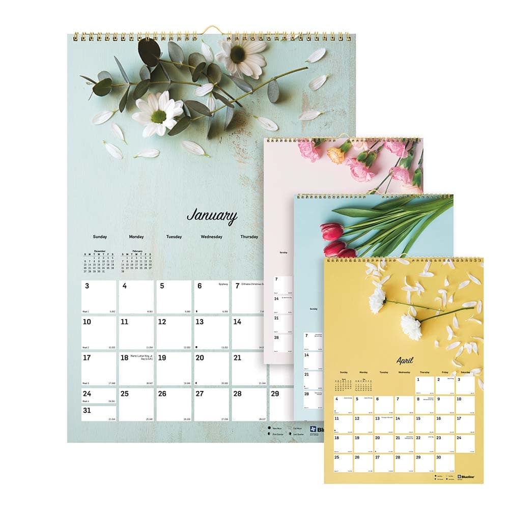 Blueline - Note Pads, Writing Pads & Notebooks Writing Pads & Notebook Type: Wall Calendar Size: 12 x 17 - Apex Tool & Supply