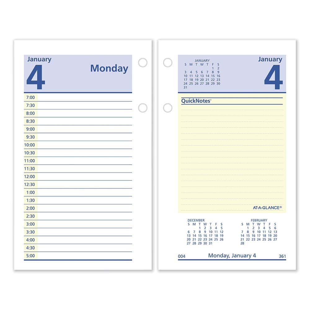 AT-A-GLANCE - Note Pads, Writing Pads & Notebooks Writing Pads & Notebook Type: Desk Calendar Refill Size: 3-1/2 x 6 - Apex Tool & Supply