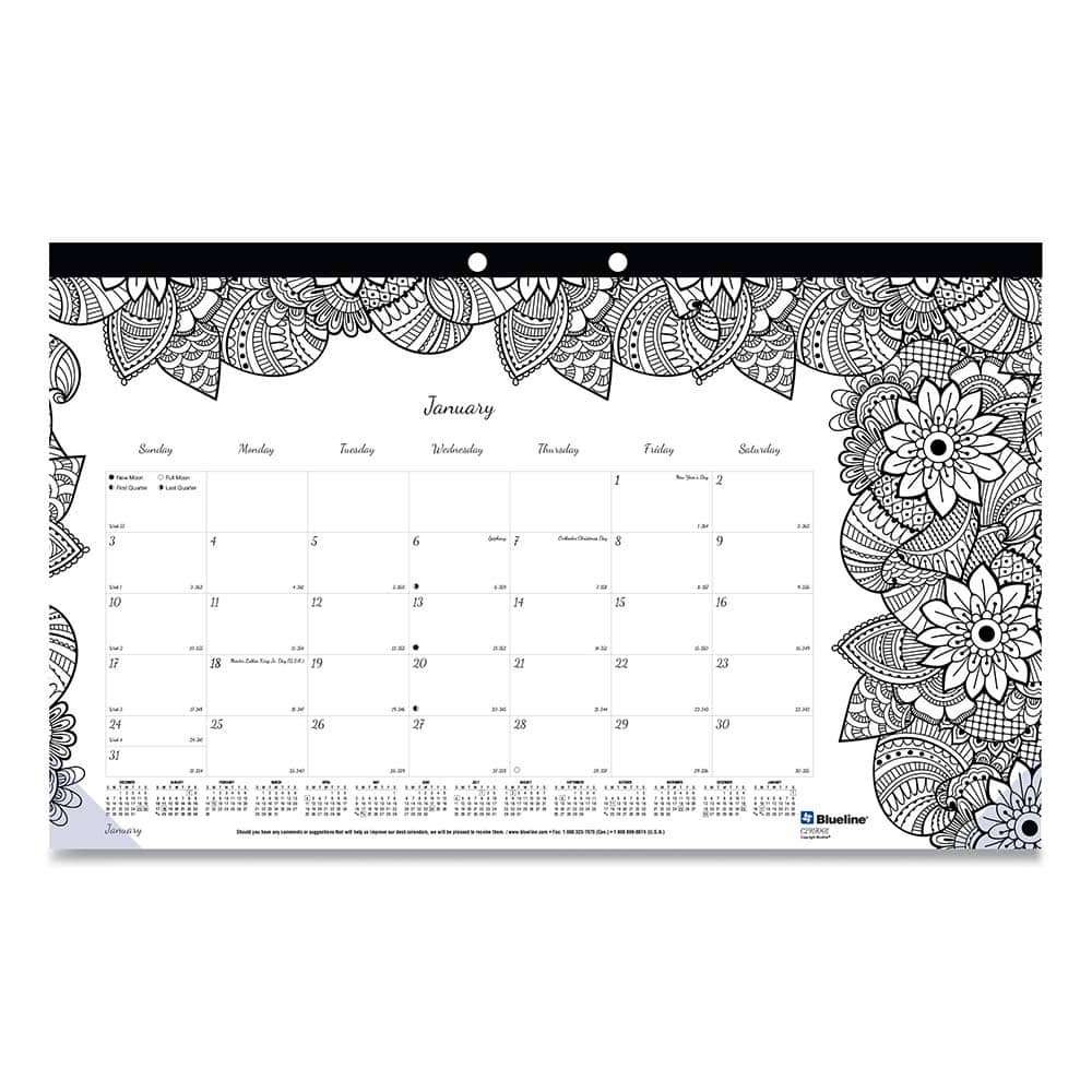Blueline - Note Pads, Writing Pads & Notebooks Writing Pads & Notebook Type: Desk Pad Size: 17-3/4 x 10-7/8 - Apex Tool & Supply