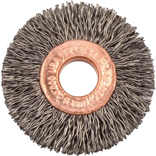 1 1/2″ Diameter-3/8″ Arbor Hole - Copper Center Steel Wire Straight Wheel - Apex Tool & Supply
