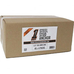 1Shot Steel Stud Anchor - Drywall & Hollow Wall Anchors Type: Self Drilling Material: Zinc - Apex Tool & Supply