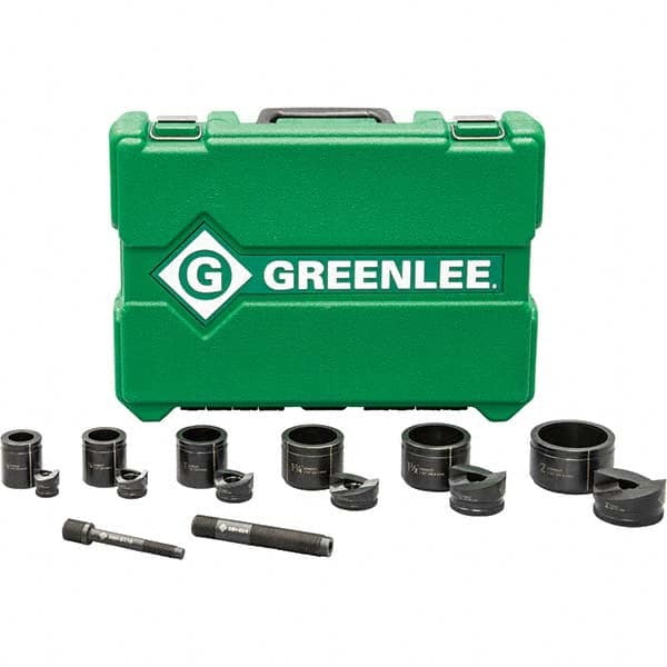 Greenlee - Punch & Driver Kits Tool Type: Knockout Set Punch Shape: Round - Apex Tool & Supply