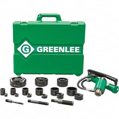 Greenlee - Punch & Driver Kits Tool Type: Knockout Set Punch Shape: Round - Apex Tool & Supply