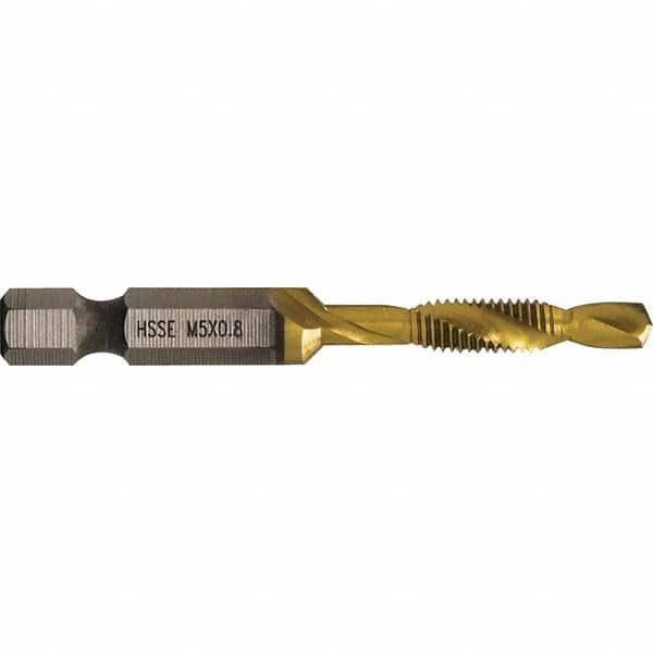 Greenlee - Combination Drill & Tap Sets Minimum Thread Size (mm): M5x0.80 Maximum Thread Size (mm): M5x0.80 - Apex Tool & Supply