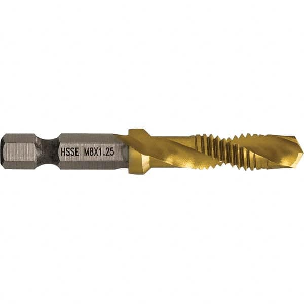 Greenlee - Combination Drill & Tap Sets Minimum Thread Size (mm): M8x1.25 Maximum Thread Size (mm): M8x1.25 - Apex Tool & Supply