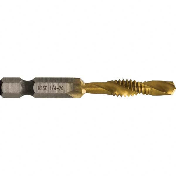 Greenlee - Combination Drill & Tap Sets Minimum Thread Size (Inch): 1/4-20 Maximum Thread Size (mm): M6x1.00 - Apex Tool & Supply