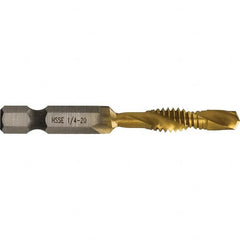 Greenlee - Combination Drill & Tap Sets Minimum Thread Size (Inch): 1/4-20 Maximum Thread Size (mm): M6x1.00 - Apex Tool & Supply