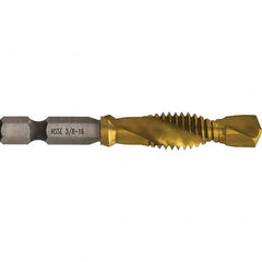 Greenlee - Combination Drill & Tap Sets Minimum Thread Size (Inch): 3/8-16 Maximum Thread Size (mm): M10x1.50 - Apex Tool & Supply