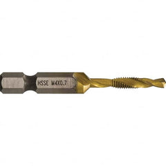 Greenlee - Combination Drill & Tap Sets Minimum Thread Size (mm): M4x0.70 Maximum Thread Size (mm): M4x0.70 - Apex Tool & Supply