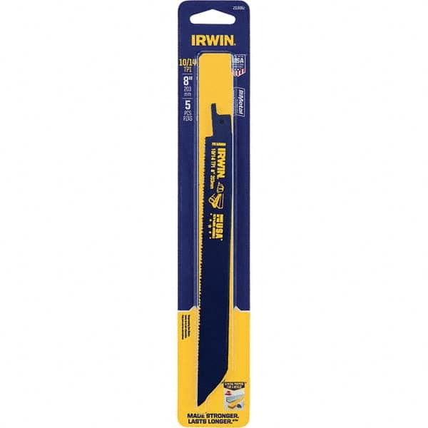 Irwin - Reciprocating Saw Blades Blade Material: Bi-Metal Blade Length (Inch): 8 - Apex Tool & Supply