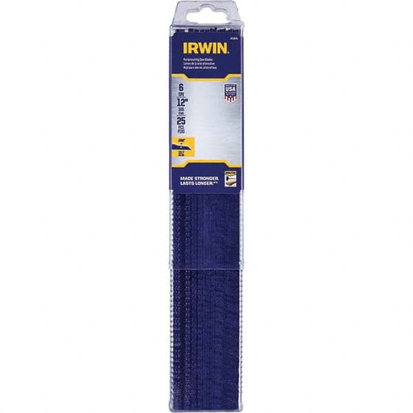 Irwin - Reciprocating Saw Blades Blade Material: Bi-Metal Blade Length (Inch): 12 - Apex Tool & Supply