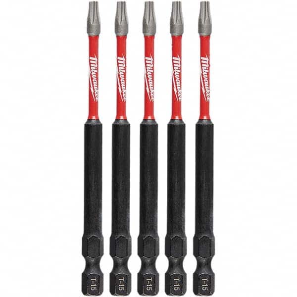 Milwaukee Tool - Power & Impact Screwdriver Bits & Holders Bit Type: Torx Torx Size: T15 - Apex Tool & Supply
