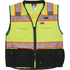 MCR Safety - High Visibility Vests Vest Style: Surveyor's Vest Type: Hi Visibility - Apex Tool & Supply