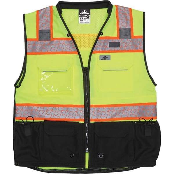 MCR Safety - High Visibility Vests Vest Style: Surveyor's Vest Type: Hi Visibility - Apex Tool & Supply