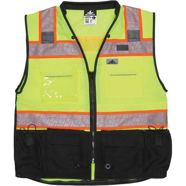 MCR Safety - High Visibility Vests Vest Style: Surveyor's Vest Type: Hi Visibility - Apex Tool & Supply