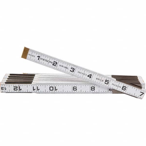 Keson - Folding Rules Overall Length (Feet): 6.00 Graduation (Inch): 1/16 - Apex Tool & Supply